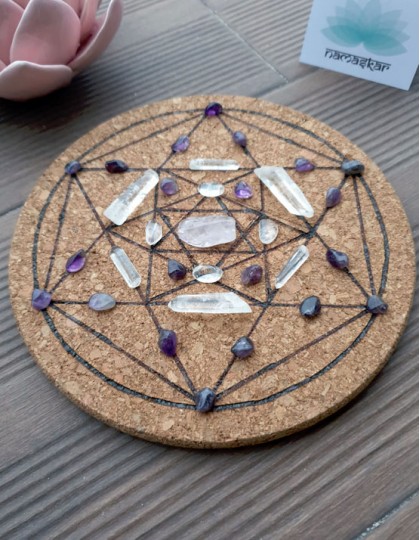 Grelha de Cristais - Crescimento Espiritual (Estrela de David)