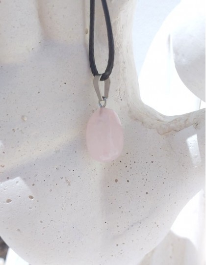 Colar com Quartzo Rosa