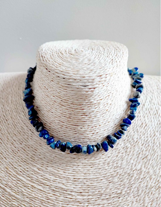 Colar Chips - Lapis Lazuli