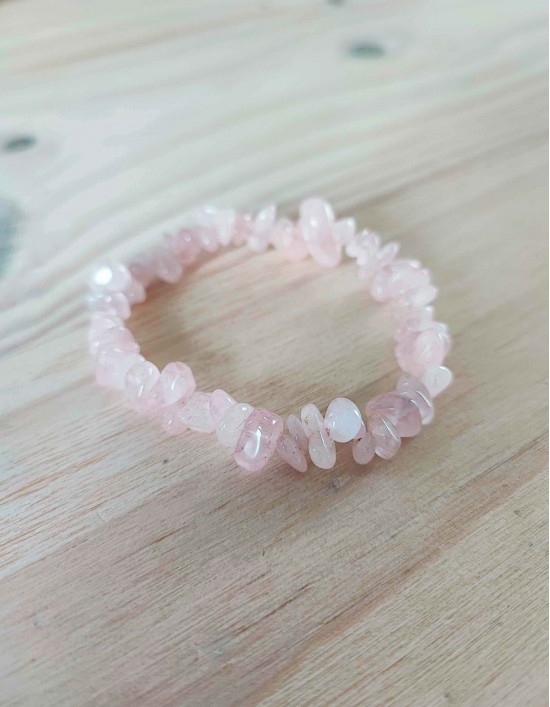 Pulseira Chips - Quartzo Rosa