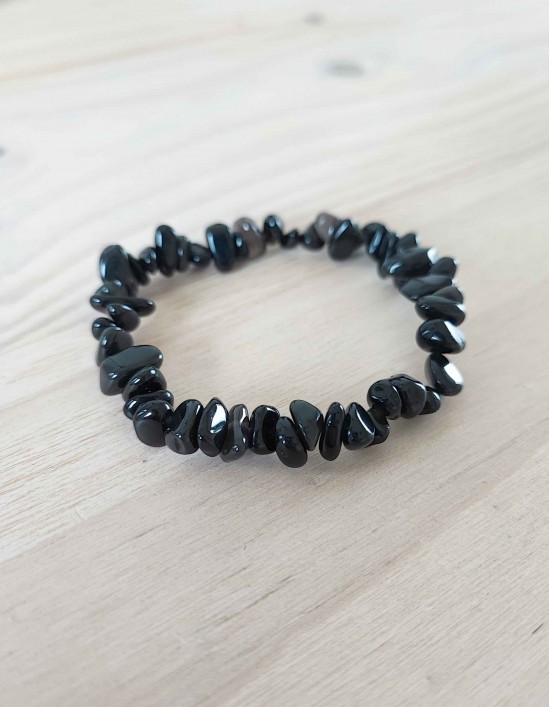 Pulseira Chips - Obsidiana Preta