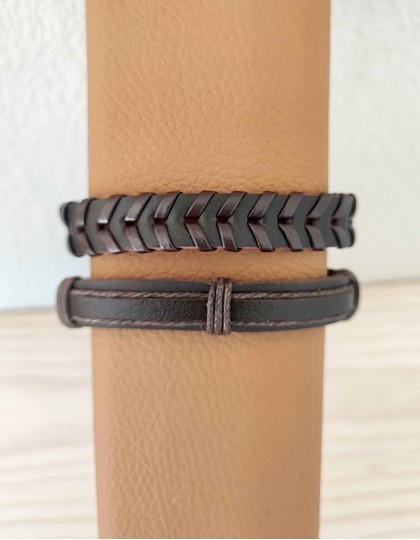 Pulseiras de Couro (Conjunto de 2)