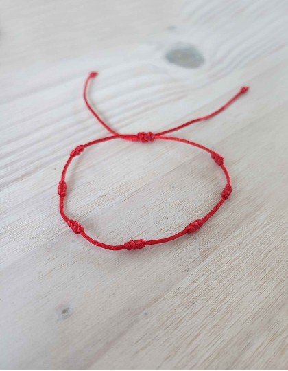 Pulseira dos 7 Nós (Vermelho)