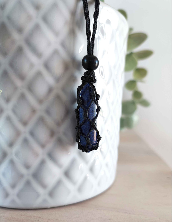 Colar de Rede - Lápis-Lazuli (Obelisco)