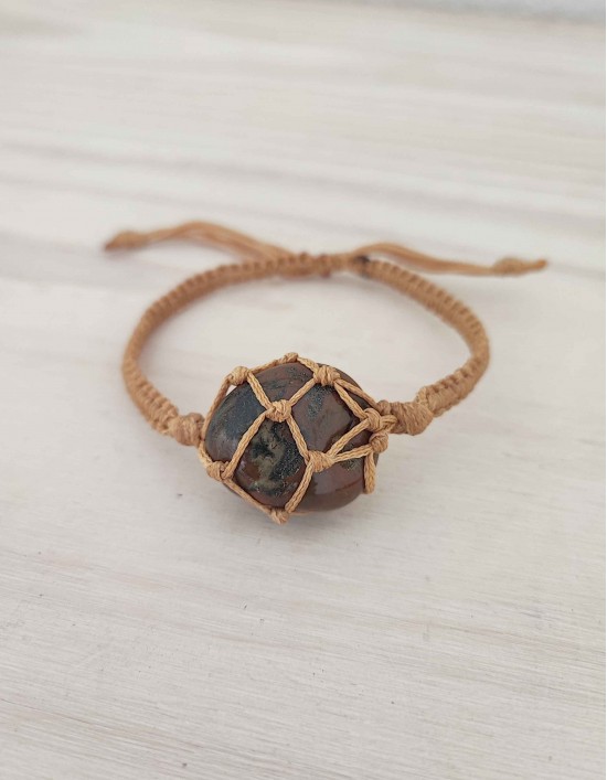 Pulseira de Rede - Jaspe Oceano