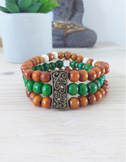 Pulseira Boho em Sândalo