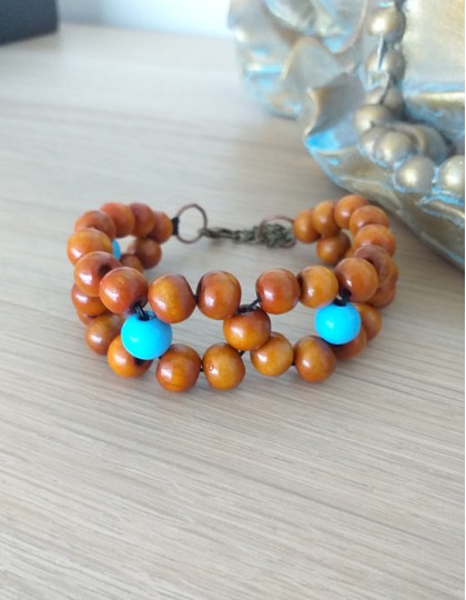 Pulseira Boho em Madeira