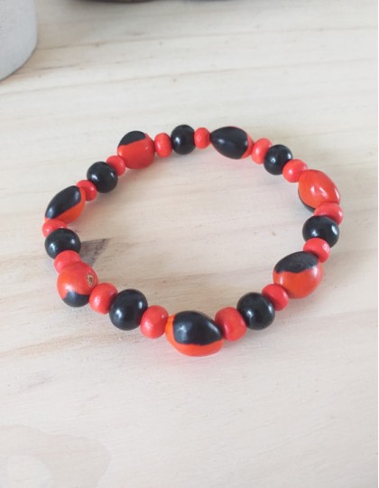 Pulseira Boho em Olho de Cabra e Ébano 