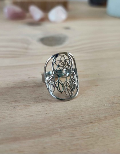 Anel em Aço - Caça-Sonhos