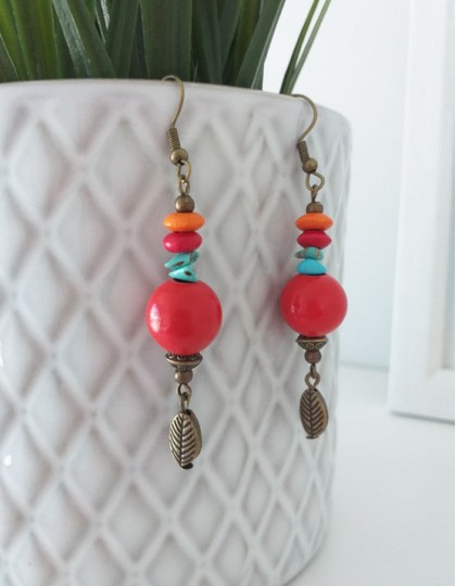 Brincos Boho - Folhas
