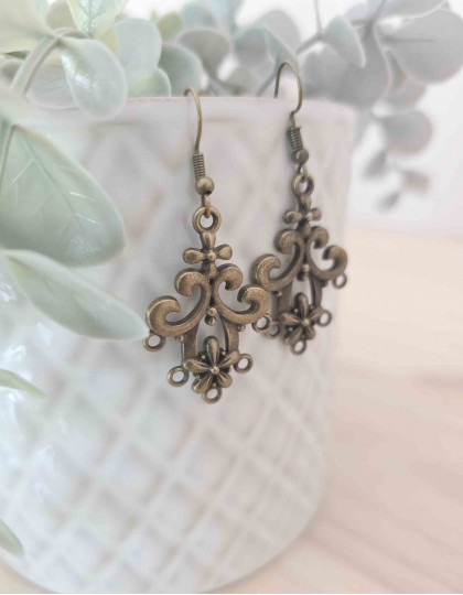 Brincos Boho - Flor de Lis
