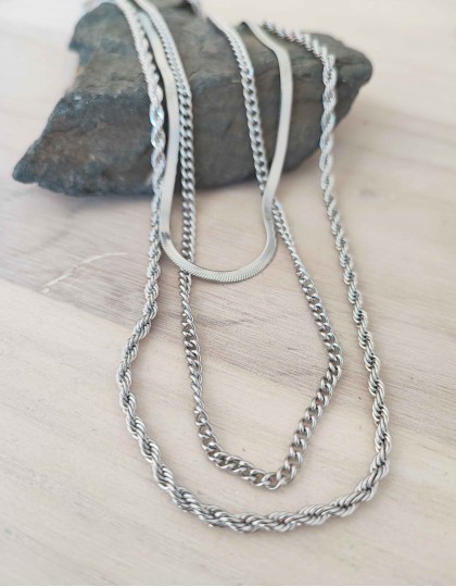 Conjunto de Colares em Aço 