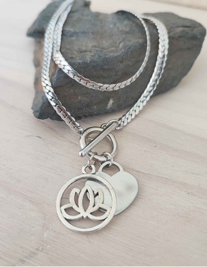 Colar em Aço - Lótus