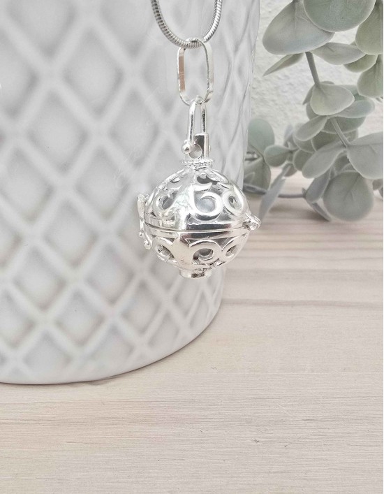 Chamador de Anjos - esfera prateada (ref.: CA253)