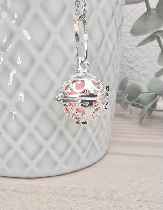 Chamador de Anjos - esfera rosa salmão (ref.: CA254)