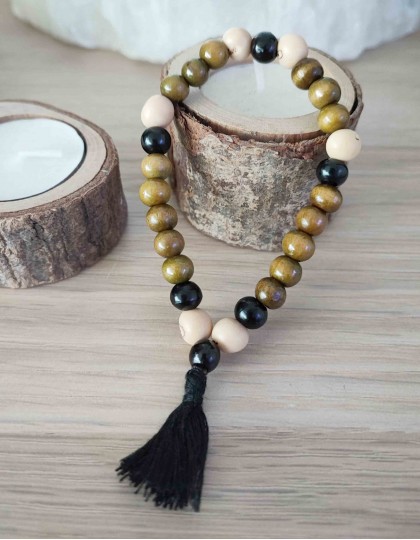 Japamala "Terra Sagrada" em Ébano, Sândalo e Açaí (ref.: JPP444)