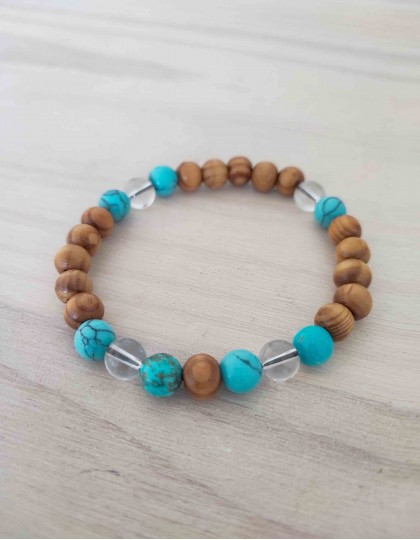 Japamala de Pinho e Turquesa (ref.: JPP554)
