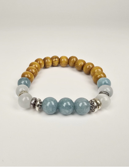 Japamala de Sândalo, Água-Marinha e Selenite (ref.: JPP564)