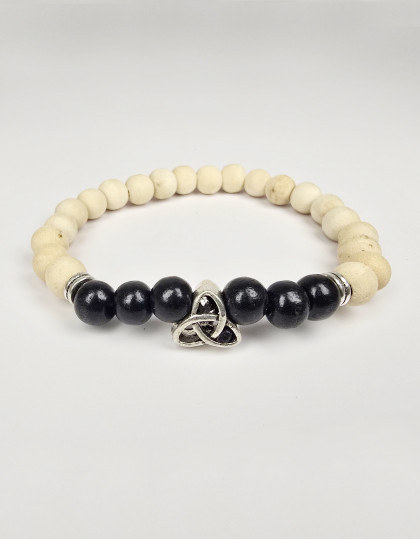Japamala de Tulsi e Ébano com Triquetra (ref.: JPP565)