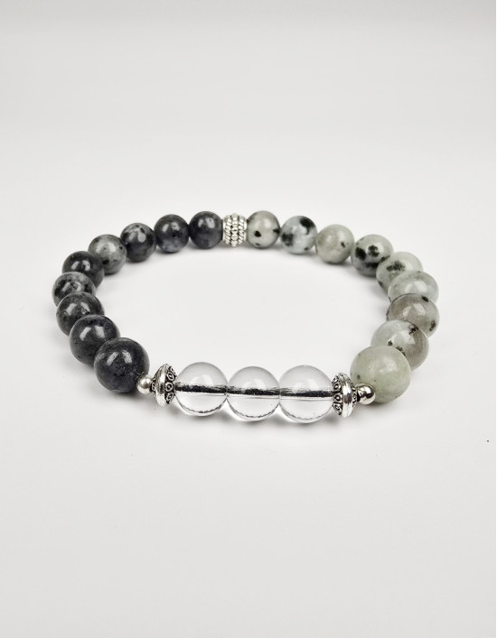 Japamala de Labradorite, Jaspe Lótus e Quartzo Cristal (ref.: JPP572)