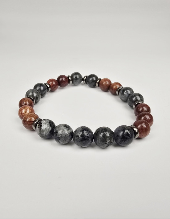 Japamala de Labradorite e Bayong (ref.: JPP573)