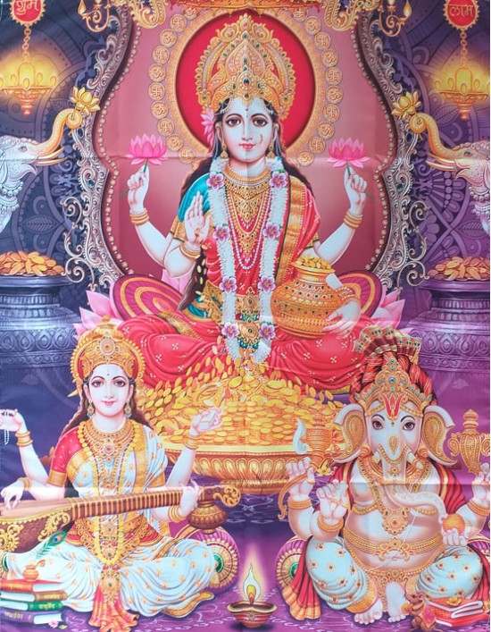 Batik - Lakshmi, Saraswati e Ganesha